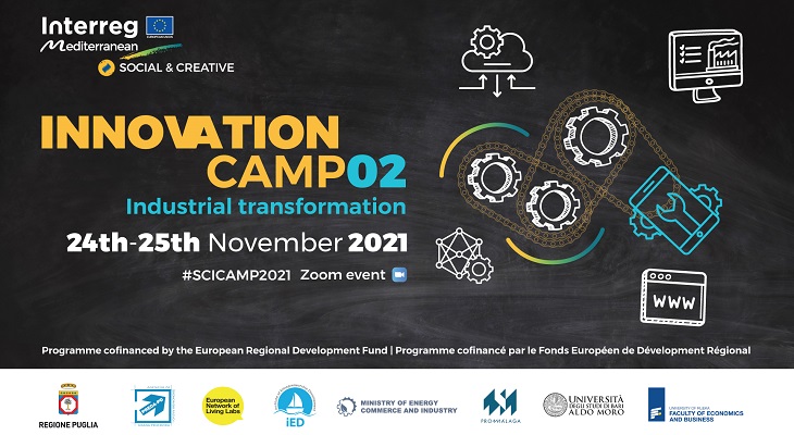 Social&Creative Innovation Camp: appuntamento dedicato alla trasformazione industriale della cultura e della creatività